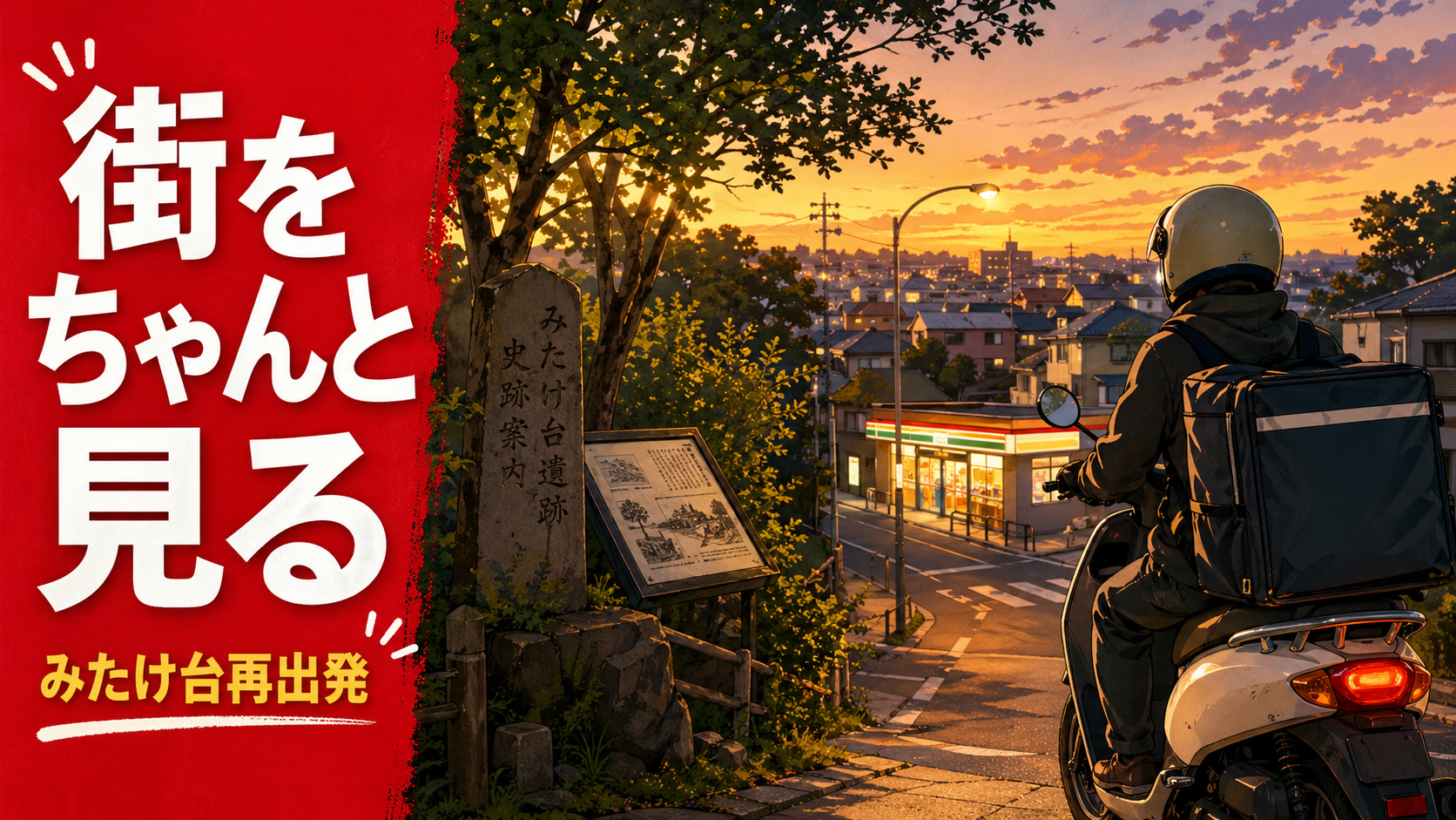 みたけ台のローソン、公園、古い歴史を配達員の視点で見直し、街をちゃんと見るローカル記録として再出発する記事のサムネイル