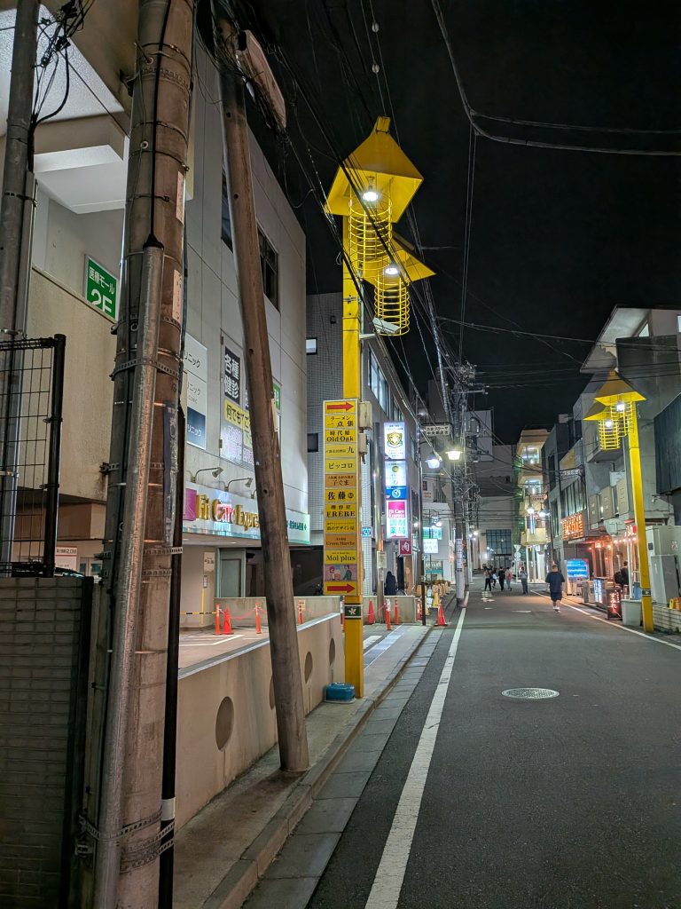 たまプラーザ駅から少し離れた通り