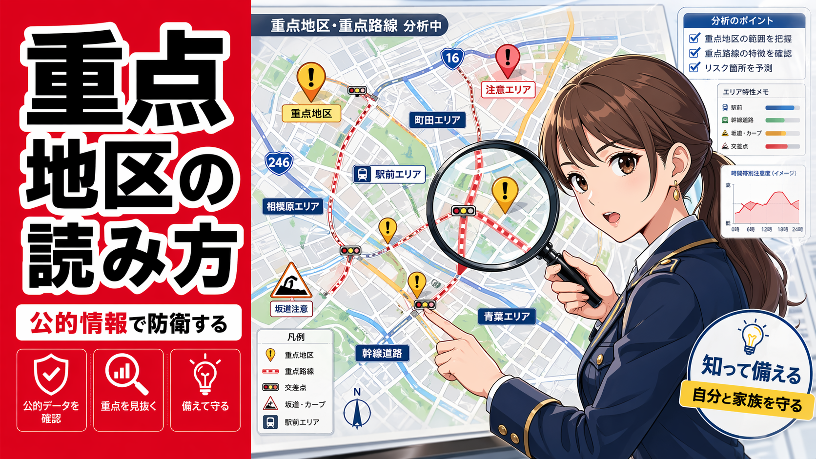 町田・相模原・青葉周辺の地図をルーペで読み解き、重点地区・路線を防衛線として整理するサムネイル