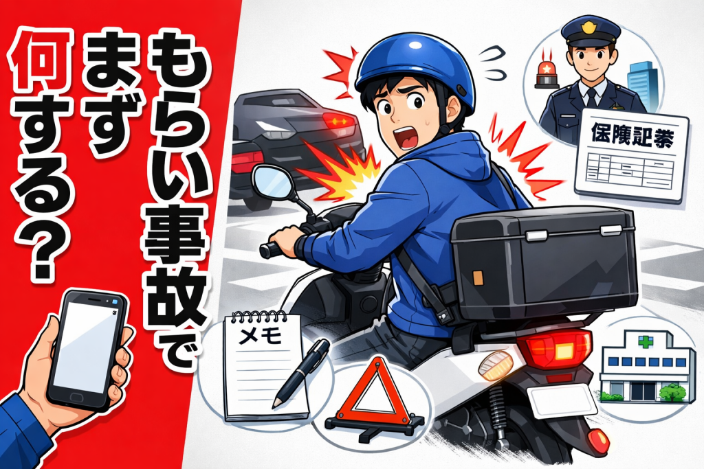 もらい事故でまず何をする?被害者側の初動をQ&Aで整理