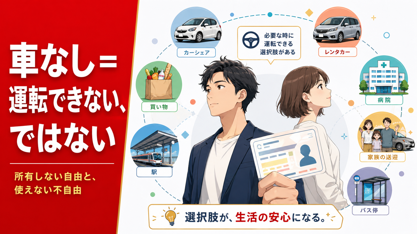 車を持たないことと、運転できないことは違う