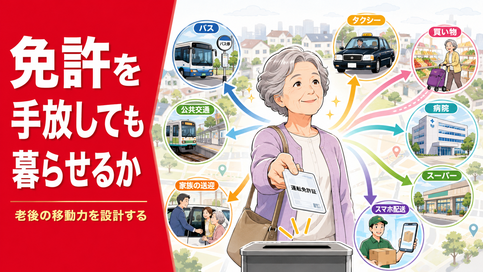 高齢になったら免許を手放しても暮らせる設計が必要になる