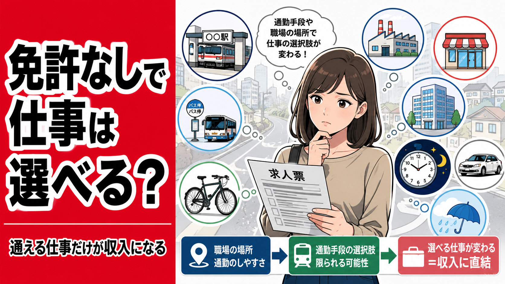免許なしで仕事は選べるのか