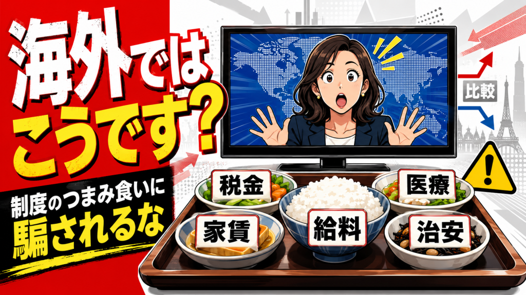 「海外ではこうです」に騙されるな。国際比較を“制度のつまみ食い”にするテレビの定食理論