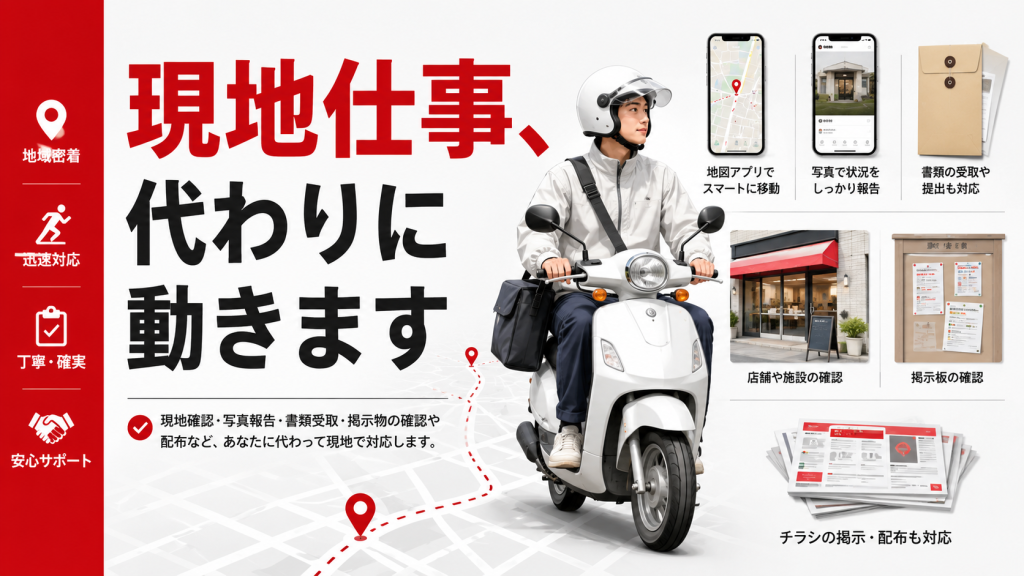 その現地仕事、自分で行く必要あるか?|出張外回り代行という小さな外注先